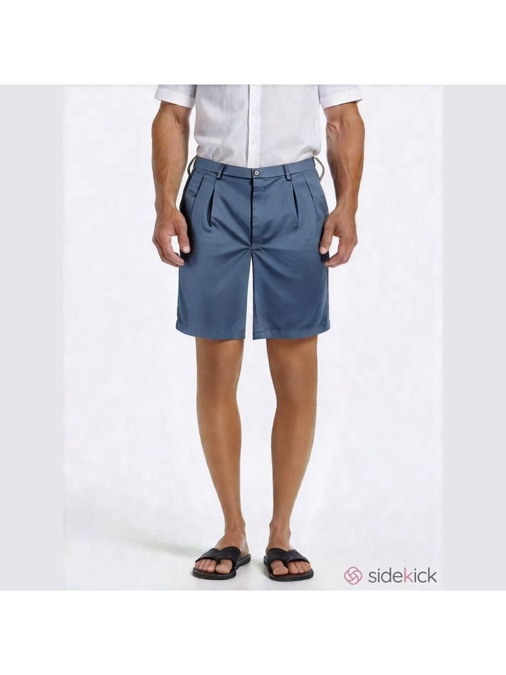 Haggar Navy Pleated Front Men's Shorts Size 36